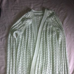 cute spring green knit cardigan
